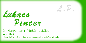 lukacs pinter business card
