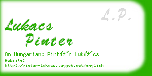 lukacs pinter business card